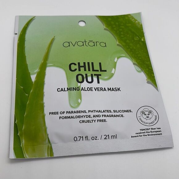 NWT Avatara Chill Out Face Mask For Stressed Skin - Sheet Mask - Picture 3 of 4
